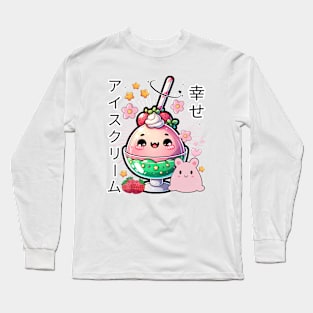 Ice Cream Japanese Kawaii Dessert Long Sleeve T-Shirt